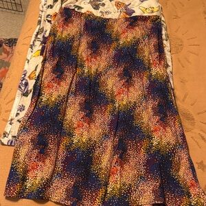 Time and Tru A-Line Skirt - Blue, Yellow, Red